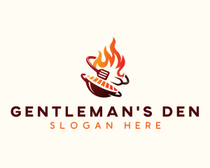 Roast Grill Flame  logo design