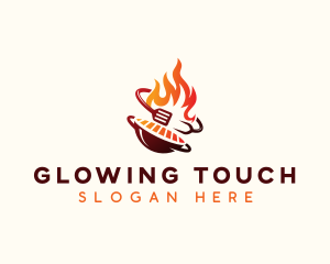 Roast Grill Flame  logo design