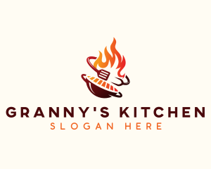 Roast Grill Flame  logo design