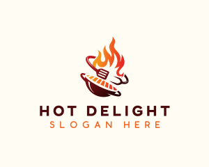 Roast Grill Flame  logo design