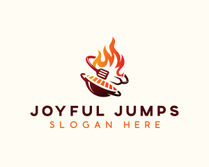 Roast Grill Flame  logo design