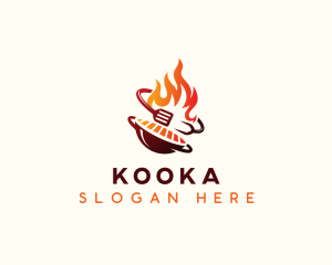 Roast Grill Flame  logo design