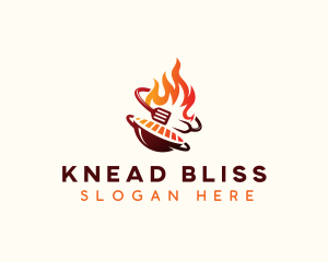 Roast Grill Flame  logo design