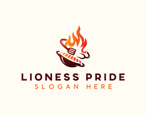 Roast Grill Flame  logo design