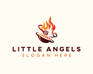 Roast Grill Flame  logo design