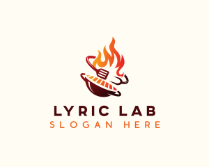 Roast Grill Flame  logo design