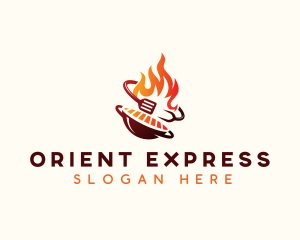 Roast Grill Flame  logo design