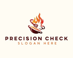 Roast Grill Flame  logo design