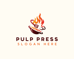 Roast Grill Flame  logo design