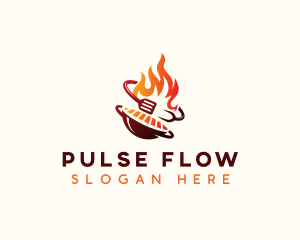 Roast Grill Flame  logo design