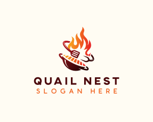 Roast Grill Flame  logo design