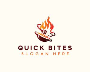 Roast Grill Flame  logo design