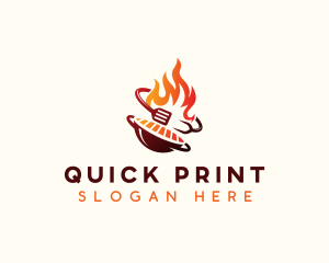 Roast Grill Flame  logo design