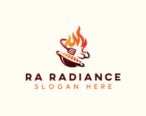 Roast Grill Flame  logo design