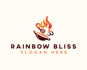 Roast Grill Flame  logo design