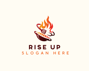 Roast Grill Flame  logo design