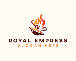 Roast Grill Flame  logo design