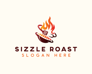 Roast - Roast Grill Flame logo design
