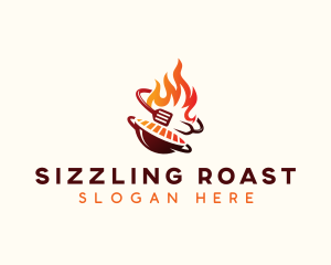 Roast - Roast Grill Flame logo design