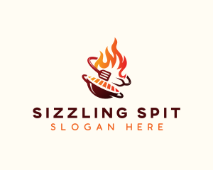 Roast - Roast Grill Flame logo design