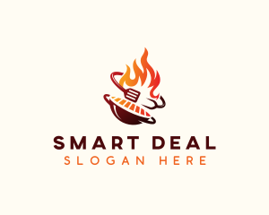 Roast Grill Flame  logo design