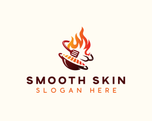 Roast Grill Flame  logo design