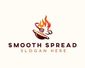 Roast Grill Flame  logo design