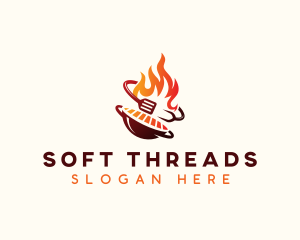 Roast Grill Flame  logo design