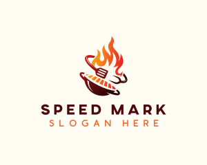 Roast Grill Flame  logo design