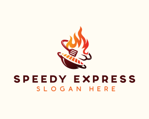 Roast Grill Flame  logo design