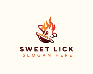 Roast Grill Flame  logo design