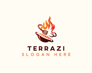 Roast Grill Flame  logo design