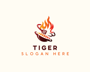 Roast Grill Flame  logo design