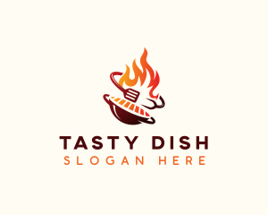 Roast Grill Flame  logo design