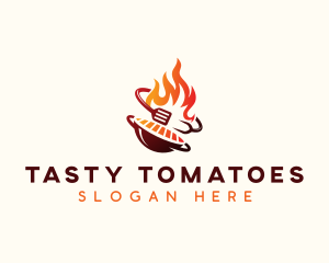 Roast Grill Flame  logo design