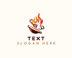 Roast Grill Flame  logo design