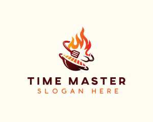 Roast Grill Flame  logo design