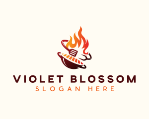 Roast Grill Flame  logo design