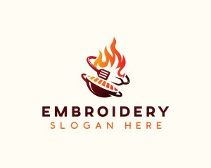 Roast Grill Flame  logo design