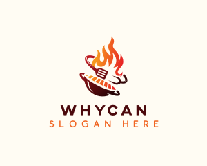 Cooking - Roast Grill Flame logo design