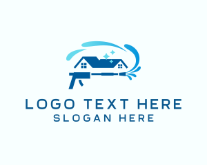 Clean - Power Wash Home Cleaning logo design