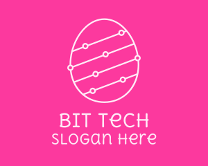 Pink Egg Tech Network logo design