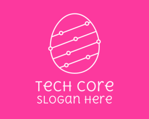 Pink Egg Tech Network logo design