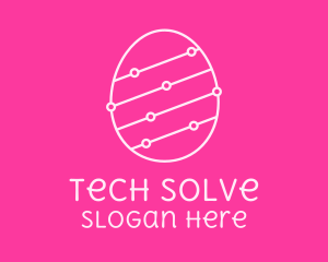 Pink Egg Tech Network logo design