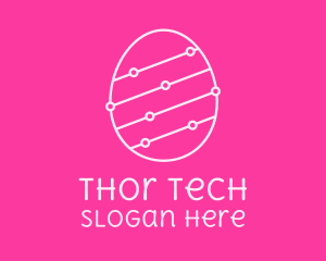 Pink Egg Tech Network logo design