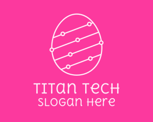 Pink Egg Tech Network logo design