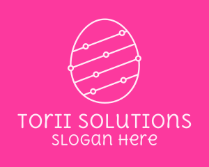 Pink Egg Tech Network logo design