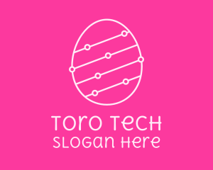 Pink Egg Tech Network logo design