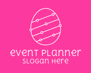 Line Art - Pink Egg Tech Network logo design