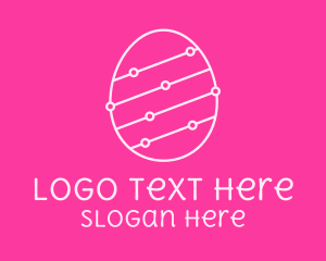 Minimalist - Pink Egg Tech Network logo design